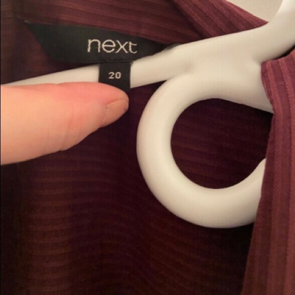 Next Burgundy Wrap Dress Shirt - Picture 4 of 6